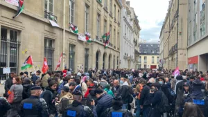 Students resume pro-Palestinian protests at a prestigious Paris university after police intervention by StuffsEarth